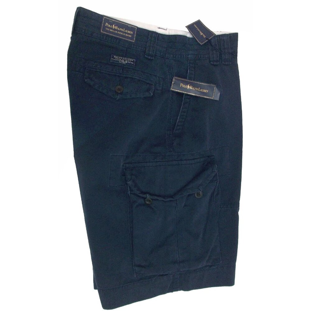 NEW Vintage Ralph Lauren Gellar Fatigue Cargo Shorts!  Weathered Navy Blue